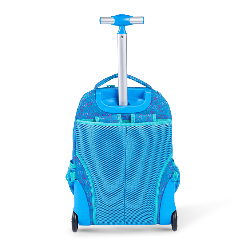 Rucsac pentru bagaje unisex-escrișoase cu protecție asupra coloanei vertebrale pentru adolescenți, rucsac rulant ușor cu cutie de prânz